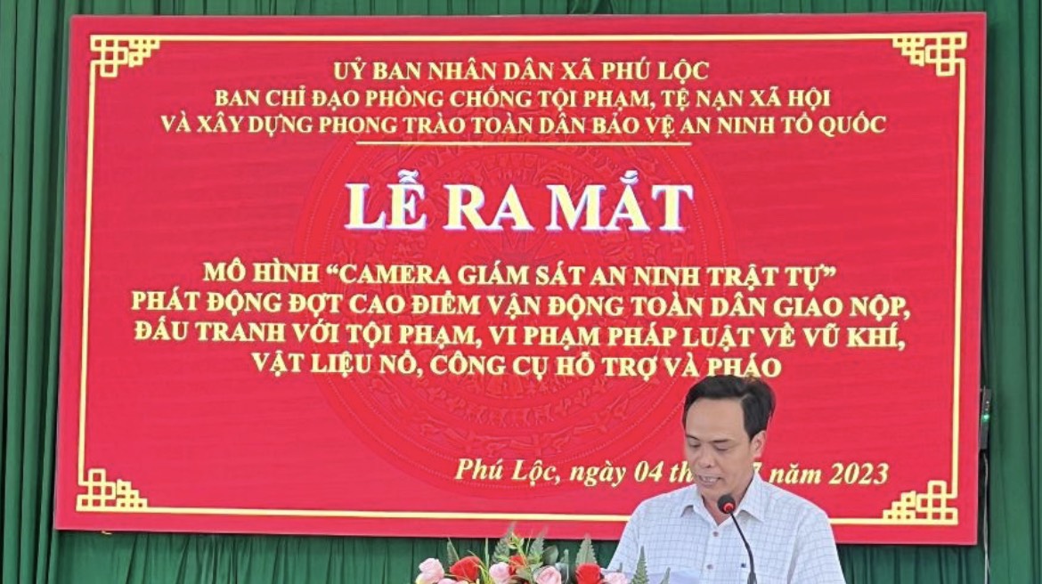 Tổ chức Lễ ra mắt Mô hình "Camera giám sát ANTT" và phát động cao điểm vận động thu hồi, đấu tranh tội phạm VPPL về VK-VLN-CCHT và pháo